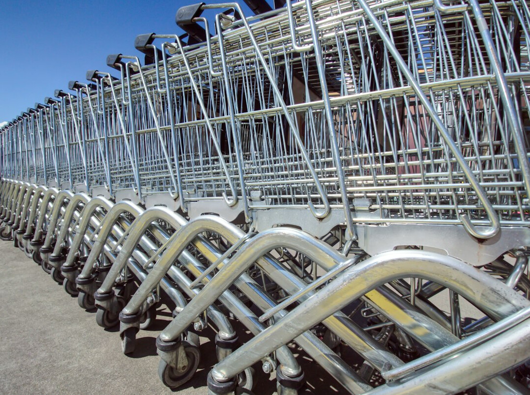 shopping cart in supermarket