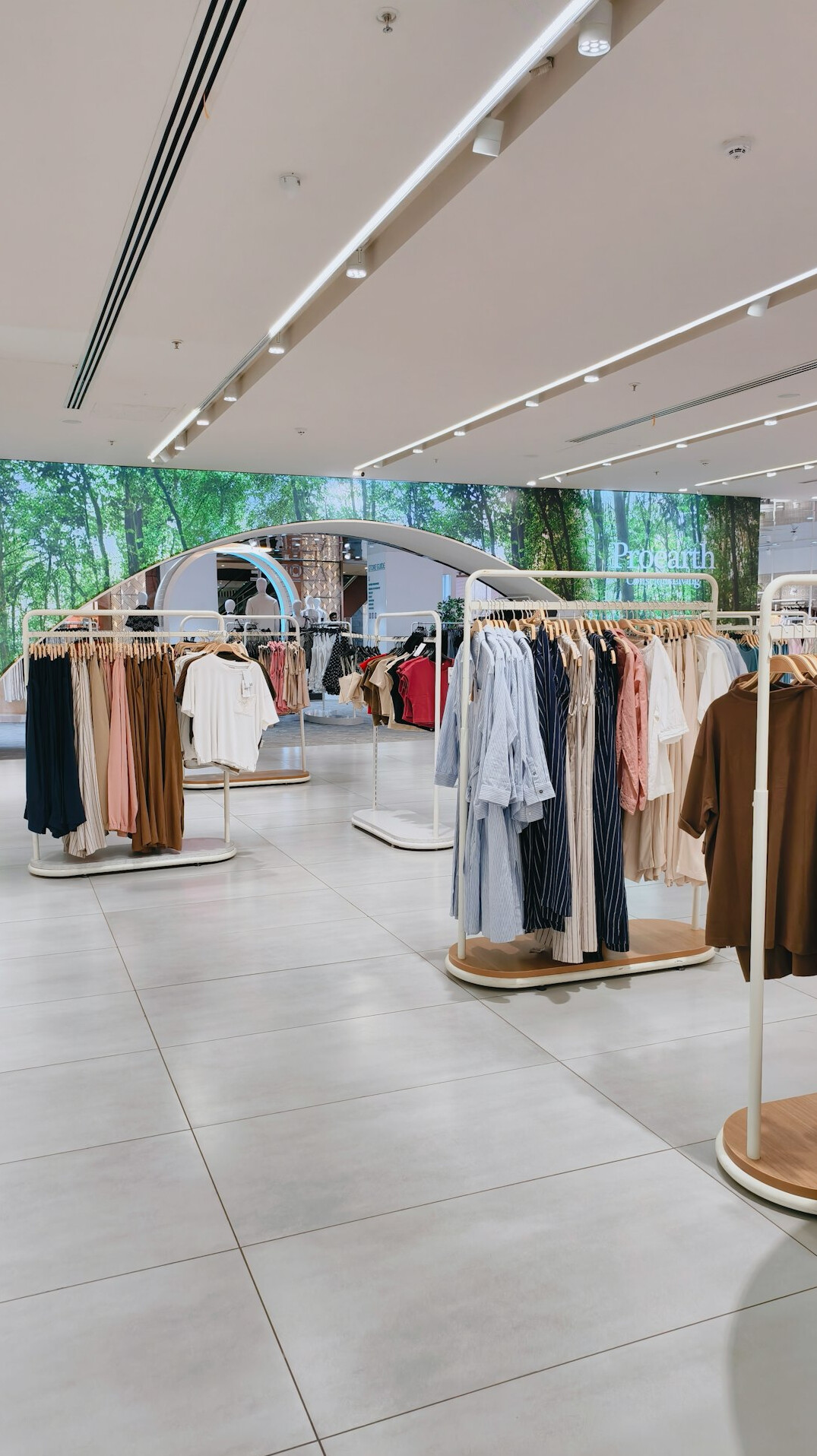 retail store interior with cameras